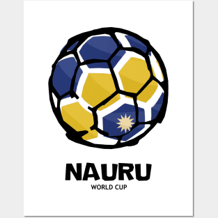 Nauru Football Country Flag Posters and Art